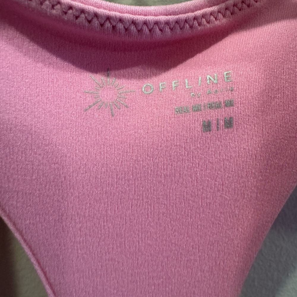 Aerie Offline Pink Active Shorts Romper - Picture 4 of 4